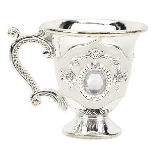 Produktbild: KICHOUSE Europäisches Retro-Weinglas mittelalterliche Teetasse europäische kaffeetasse Mini-Tasse the office mug weichnachtsgeschke Weißwein Tasse Anti-Bruch-Becher Zinklegierung Silver