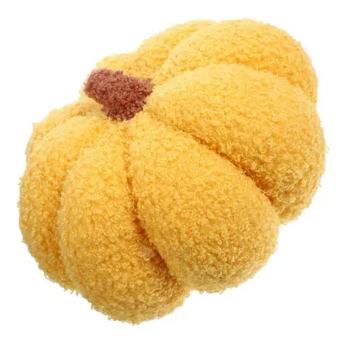 Produktbild: KICHOUSE Kürbis Kissen Kürbis-Bodenkissen Kürbis Plüschkissen Kürbiskissenbezüge Halloween kürbis Halloween Pumpkin kopfkissen Spielzeug Mit Kürbis gefülltes Wurfkissen 3D Wurfkissen Yellow