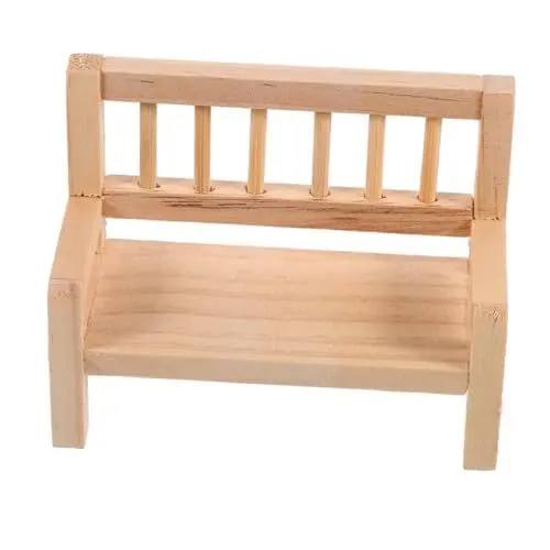 Produktbild: KICHOUSE Puppenhaus En Möbel Miniatur Bank Holz Miniatur Möbel 8x3 5x6 2 Zoll Dekorative