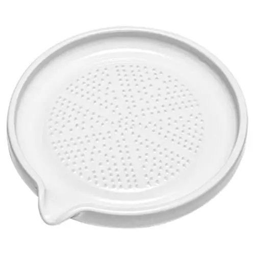 Produktbild: KICHOUSE Püreemühle Parmesanreibe Zester-werkzeug Zesterreibe Mit Griff Triturador De Ajo Knoblauch-reibe-platte Zitrusschalen Küche Knoblauchreibe Weiß Baby Keramik Japan Mehrzweck