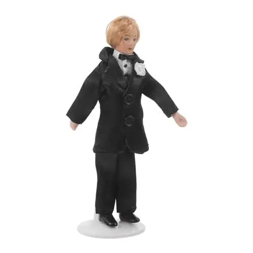 Produktbild: KICHOUSE Puppenhaus Puppenlayout Figuren Figurenmodell Verzierungen Porzellanfiguren Simulierte Menschenfiguren Mini Charakterverzierungen Simulationsfiguren Menschen
