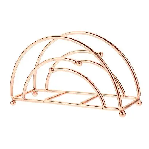 Produktbild: KICHOUSE Titel Eleganter Serviettenhalter Im Halbkreis-design Roségold Für Esstisch Und Küchentheke Stilvoller Papiertuchspender Für Zuhause Restaurant