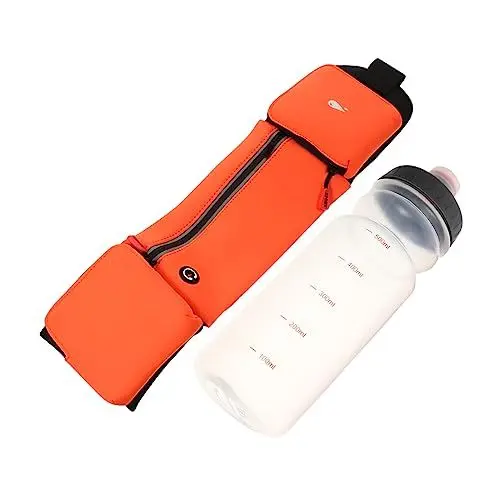 Produktbild: KICHOUSE Fitness-hüfttasche Mit Reißverschluss Lauf-wasserflaschentasche Kompakt Und Vielseitig Ideal Zum Wandern Joggen Und Reisen Farbe Orange