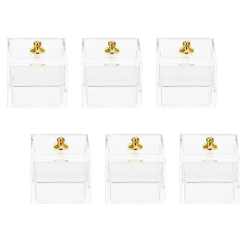 Produktbild: Kichvoe 10stücke Mini Kunststoff Aufbewahrungsboxen Für Puppenhaus-Dekorationen Transparente Display-Box Mit Klappdeckel Für Kleine Accessoires Und DIY-projekte