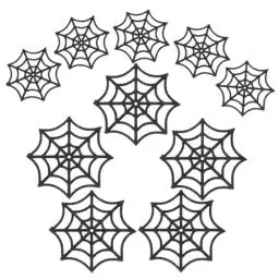 Produktbild: Kichvoe 10 Stück Teiliges Halloween Spinnenweben Dekoration Realistische Schwarze Kunststoff Halloween Deko für Gruselfeiern Geeignet für Wände Türen und Fenster