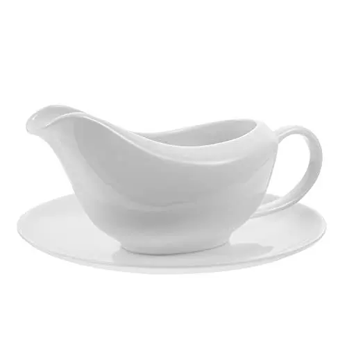 Produktbild: Kichvoe 1 Satz Steak-Sauce-Topf Creamer-Boot Schüsseln Für Salatdressings Salat Dressing Server. Sojasauce- Pitcher. Pitcher Dienen Sauciere Frechere Boote Soße Weiß Keramik Erdfarben Kies