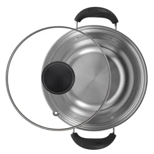 Produktbild: Kichvoe 1stk Milchtopf Aus Edelstahl Antihaftbeschichteter Suppentopf Pasta- Topf Suppentopf Eintopf Instant-nudeltopf Suppentopf Aus Edelstahl Rostfreier Stahl Metall Baby Thermoskanne