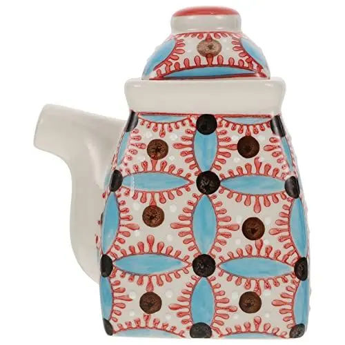 Produktbild: Kichvoe Container Sojasaucenspender Keramikgeschosse Salzlager- - Gewürzgewürzbeh?lter Porzellan Zuckerschale mit Deckel für Und Küche (9. 5 Cm) Lebensmittelspender
