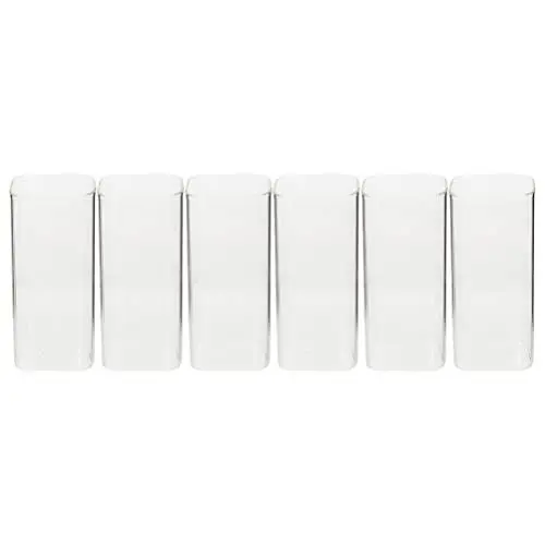 Produktbild: Kichvoe Gläser Schnapsgläser 6Pcs Trinkgläser Quadratische Glasbecher Moderne Highball Wassergläser Dünne Glasbecher Für Wasser Saft Bier Getränke Cocktails Milch 400Ml Biergläser Teetasse