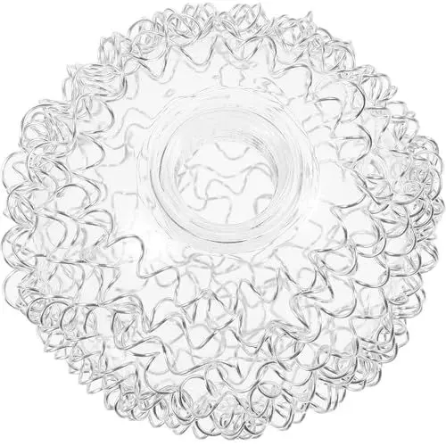 Produktbild: Kichvoe Glasschirm -Lampenschirm Klarer Glas-Kugel-Lampenschirm G9-Glühbirne Käfigschutz 120 Mm Lampenschirm Aus Aluminiumdraht G9