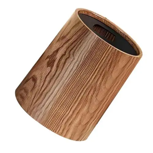 Produktbild: Kichvoe Holz-Mülleimer Rustikaler Müllcontainer 12 L Holzimitat-Mülleimer Recycling-Behälter Für Wohnzimmer Schlafzimmer Badezimmer