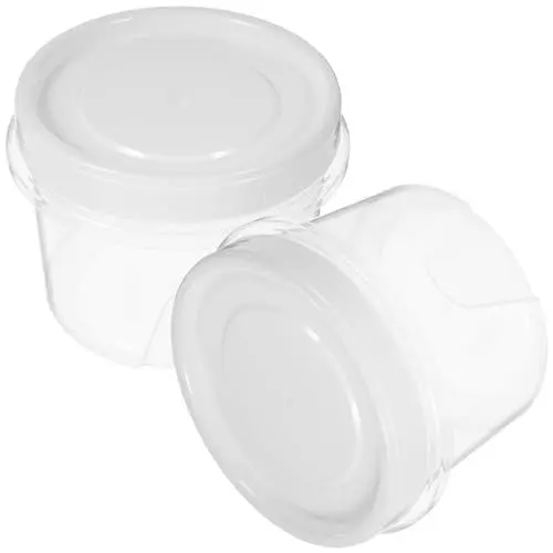 Produktbild: Kichvoe Kleine Lebensmittelbehälter Mit Schraubdeckel 500 Ml 2 Stück Luftdichte Suppenbehälter Gefrier-Zubereitungsbox Stapelbare Gefrier-Lebensmittelbehälter Für Salat Obst