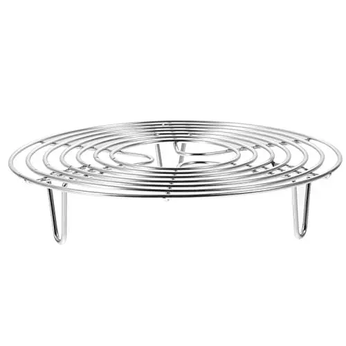 Produktbild: Kichvoe Kühlregal Gitterrost Dünsteinsatz - Trivet Rack St?nder Schwerer Runddampfer Rack Frittyer Stockpot Schnellkochkocher Kochwerkzeuge Kuchengitter Abkühlgitter Hochleistungsstativ