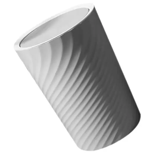 Produktbild: Kichvoe Plastik Mülleimer Mit Schwingdeckel Abfalleimer Für Küche Bad Büro Wohnzimmer Praktischer Papierkorb Für Platzsparende Nutzung Und Modernen Style