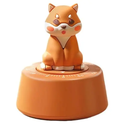 Produktbild: Kichvoe Mechanischer Küchentimer Süßer Aufziehbar 60 Minuten Manueller Countdown-Timer Ei-Erinnerung Zeitmanagement-Uhr Lauter Alarm Für Das Kochen Im Zu Hause(Zufälliger Stil: Hamster/Welpe)