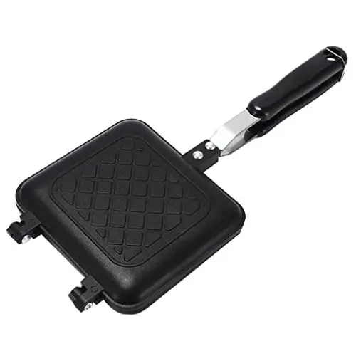 Produktbild: Kichvoe Waffelmaschine Sandwichpfanne Antihaftbeschichtung Praktisches Backwerkzeug Für Frühstück Und Brunch Lebensmittelechtes Material Für Gasherde Und Induktionsherde