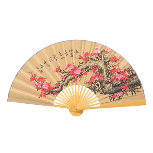 Produktbild: Kichvoe Riesenfächer-Wanddekoration: Orientalischer Feng-Shui-Wandfächer Chinesischer Fächer Chinesische Japanische Traditionelle Fächer Wandhintergrund Fächer-Hängedekoration
