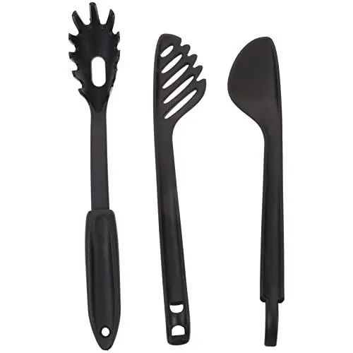 Produktbild: Kichvoe Spaghettizange Nudelzange Küchenzange Set Kochzange Grillzange Servierzange Lebensmittelzange Spaghettilöffel Pastaheber Utensil Küchenhelfer für Küche Zuhause Restaurant