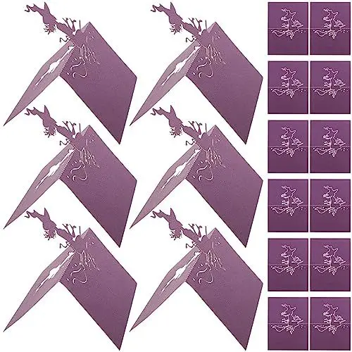 Produktbild: Kichvoe Zelte 50 Stück Halloween-Tischkarten Hexenparty Zelt Buffet Tischdekoration Namens-Tischkarten Für Halloween Hochzeit Party Dekoration Zubehör Esszimmertisch
