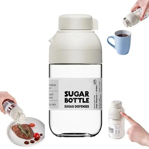 Produktbild: KICPUK Multifunktionaler Dosier-Salzstreuer, Gewürzstreuer mit verstellbarem Loch, Salzstreuer-Spender zum Dosieren von Salz, Zucker, Pfefferstaub und feuchtigkeitsresistenten Gewürzstreuern (8.4oz)