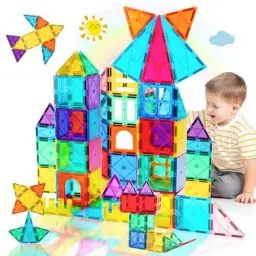 Produktbild: Kid Odyssey Magnetische Bausteine, 3D Starke Magnetbausteine ab 3 Jahre, Magnet Spielzeug für Kinder, Magnetic Building Blocks, STEM Pädagogische Lernspielzeug ab 3 4 5 6 Jahre (41 Teile)