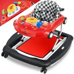 Produktbild: KIDIZ® 4in1 Lauflernhilfe Babywalker Spiel- und Lauflernwagen Gehfrei - Schaukelfunktion Babywippe mit Rollen, Licht, Musik,Spielecenter Esstisch Laufstuhl Laufhilfe babys ab 6 Monaten Klappbar