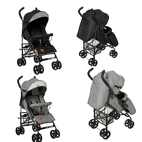 Produktbild: Kidmeister Leichter Liegebuggy S9A Buggy Jogger Kinderwagen Sportwagen Kindersportwagen verstellbarer Rückenlehne Schwarz