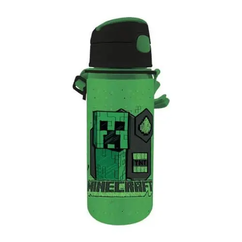 Produktbild: KIDS LICENSING Trinkflasche Alu mit Klickverschluss (600ml), Minecraft