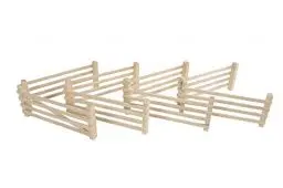 Produktbild: Van Manen Kids Globe Farming 610226 1:24 Scale 8-Piece Wooden Fencing