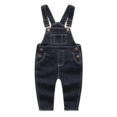 Produktbild: KIDSCOOL SPACE Baby-Denim-Latzhose, 3D niedlicher Cartoon-Hund gestrickte Jean-Latzhose,Schwarz,2-3 Jahre