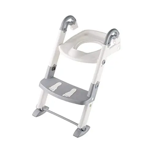 Produktbild: Kidskit Toilettentrainer 3in1, 3-farbig - Babytoilettentrainer - Toilettentrainer - Babyleiter - Babytreppe - Kinderwcsitz - Kindertoilettentrainer - verstellbar - weiss