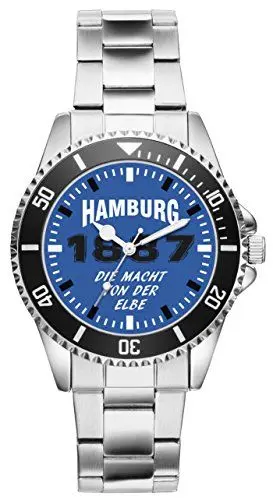 Produktbild: KIESENBERG Herrenuhr Armbanduhr Hamburg Geschenk Fan Artikel Zubehör Fanartikel Analog Quartz Uhr 6044