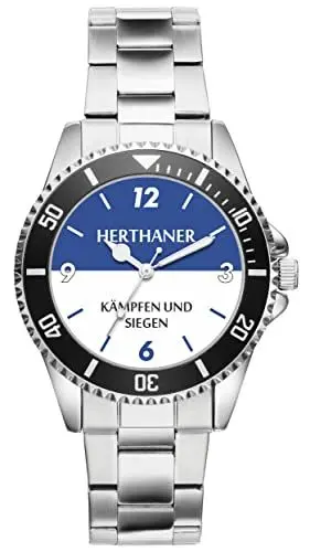 Produktbild: KIESENBERG Damenuhr Herthaner Geschenk Artikel Idee Fan Armbanduhr Ø 33 mm Metallarmband Uhr D-21163
