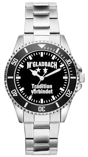 Produktbild: KIESENBERG Damenuhr Mönchengladbach Geschenk Artikel Idee Fan Armbanduhr Ø 33 mm Metallarmband Uhr D-2275