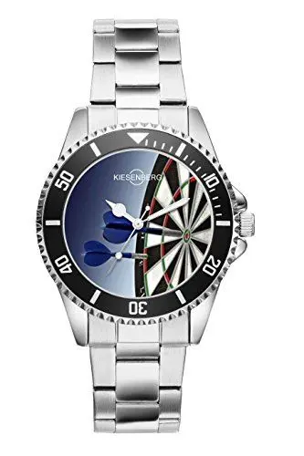 Produktbild: KIESENBERG Geschenk für Dart Darts Dartspieler Fan Damen Uhr D-1966