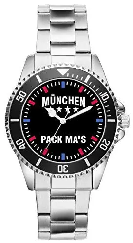 Produktbild: KIESENBERG Herrenuhr Armbanduhr München Geschenk Fan Artikel Zubehör Fanartikel Analog Quartz Uhr 2494