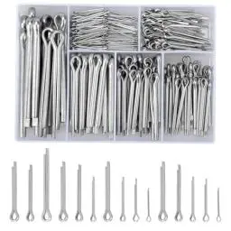 Produktbild: Kigniote 260 Stück Splinte Sortiment Splint Set Splinte Sortiment Edelstahl M1 M2 M2.5 M3 M4 M5 Sicherungssplinte Anhängerkupplung Splint Cotter Pins für Autos Wohnmobile Gartengeräte