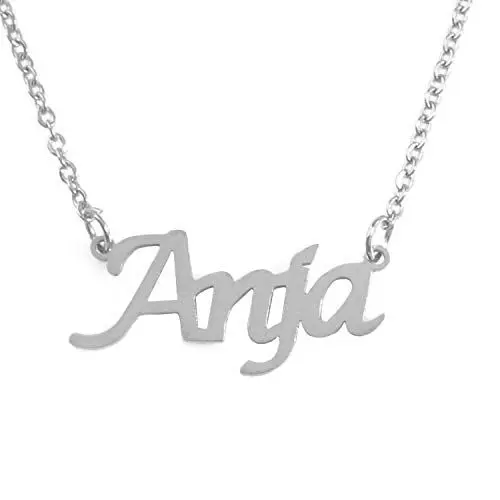 Produktbild: Kigu Anja Frauennamen Halskette personalisierte - 18ct Silberten