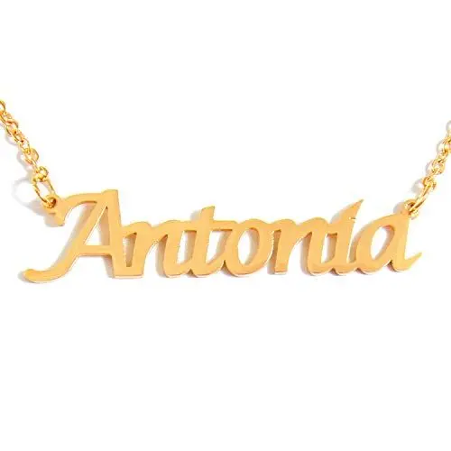 Produktbild: Kigu Antonia Frauennamen Halskette personalisierte - 18ct Vergoldet