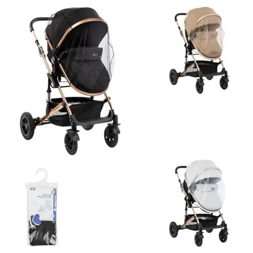 Produktbild: Kikkaboo Moskitonetz Kinderwagen, Insektenschutz, Universalgröße Mückennetz Tüll, Farbe:schwarz