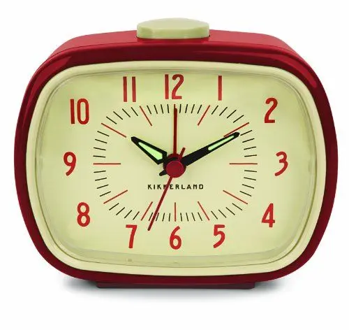 Produktbild: Kikkerland KKAC08-R-EU Retro-Wecker, Rot