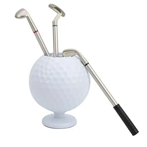 Produktbild: Bnineteenteam Stifthalter-Set, Mini-Desktop-Golfball-Stifthalter mit 3 -Queue-Stiften, Kunststoff-Golfer-Set,