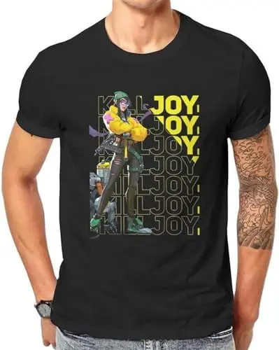 Produktbild: Killjoy VALORANT Game Punk Sell Harajuku Tee Round Neck Unisex Tops Men's 100% Cotton Short-Sleeve T-Shirts M