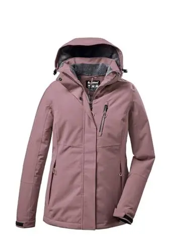 Produktbild: Killtec Damen Outdoorjacke Funktionsjacke mit abzippbarer Kapuze KOW 140 WMN Jckt wasserdicht, Winddicht, atmungsaktiv 00548-dunkel Malve 38