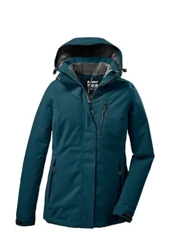 Produktbild: Killtec Damen Outdoorjacke Funktionsjacke mit abzippbarer Kapuze KOW 140 WMN Jckt wasserdicht, Winddicht, atmungsaktiv 00834-petrol 42