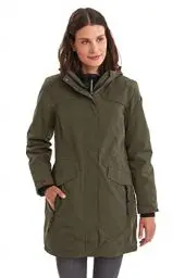 Produktbild: Killtec Damen Parka Grindavik WMN CT B - Funktionsparka mit abzippbarer Kapuze - Damen Jacke ist wasserdicht, dunkeloliv, 34, 35782-000