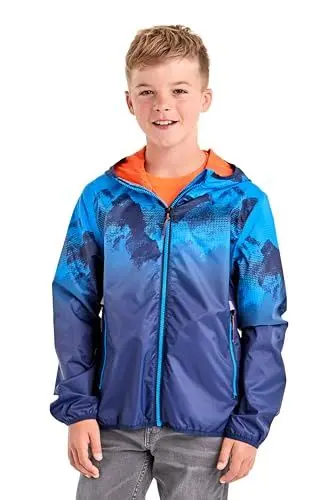 Produktbild: Killtec Jungen Lyse BYS JCKT B Funktionsjacke/Regenjacke mit Kapuze, packbar, neon blue, 152