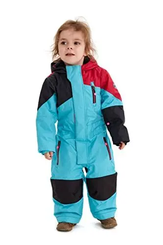 Produktbild: Killtec Kinder Kesley Mini Skioverall Schneeanzug Mit Kapuze 10 000 Mm Wassers ule Wasserdicht, Türkis, 110-116 EU