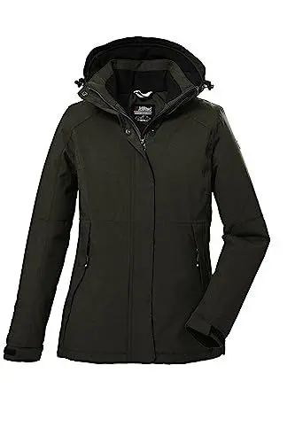 Produktbild: killtec Damen Funktionsjacke/Outdoorjacke mit abzippbarer Kapuze KOW 37 WMN JCKT, dunkeloliv, 44, 39702-000