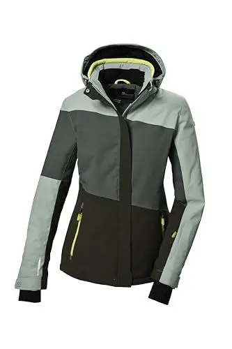 Produktbild: killtec Damen Ksw 67 Wmn Jckt Skijacke/Funktionsjacke Mit Abzippbarer Kapuze Und Schneefang, Grün/grau, 48 EU